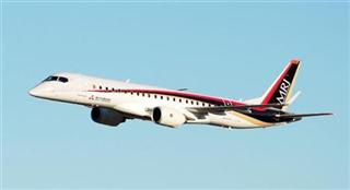 米国で飛行訓練に入っているＭＲＪ＝９月２８日、米西部ワシントン州（共同）