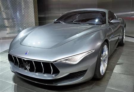 マセラティ創業１００周年を記念して作られたコンセプトカー「アルフィエーリ」＝２０１５年１月、米デトロイト・モーターショー（撮影・大竹信生）