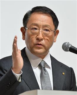 トヨタ自動車の豊田章男社長（納冨康撮影）