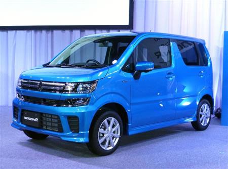 スズキが発売した新型「ワゴンＲ」＝１日、東京都渋谷区