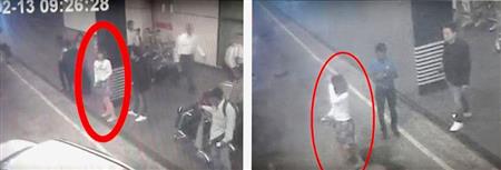 マレーシア紙スター（電子版）が報じた、金正男氏殺害で同国警察が追っているとみられる女性の映像。クアラルンプール国際空港の監視カメラが捉えたとしている（聯合＝共同）