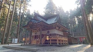 全山総祭神１８８柱のうち２６柱をまつる御岩神社拝殿