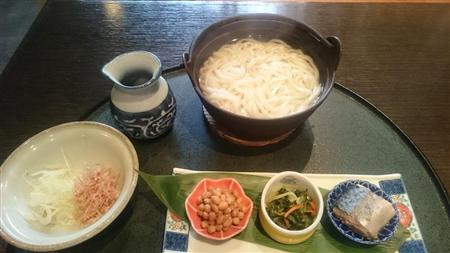 納豆、サバ缶などをたれに入れて楽しむ山形名物「ひっぱりうどん」