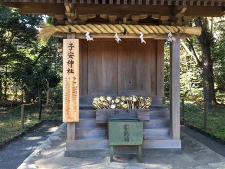 子育てのパワースポット、御穂神社内にある子安神社