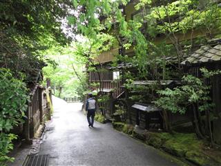 地震の影響で客足が遠のいた熊本県の黒川温泉=2016年5月 地震の影響で客足が遠のいた熊本県の黒川温泉=2016年5月