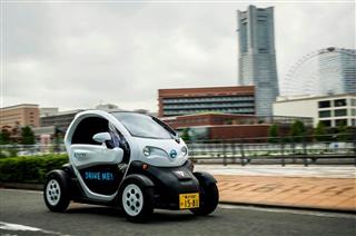 日産自動車が横浜市で実施するカーシェアリング用の超小型電気自動車（同社提供）