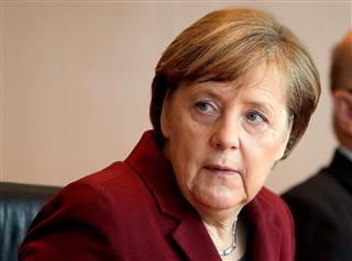 ドイツのメルケル首相＝５日、ベルリン（ＡＰ）