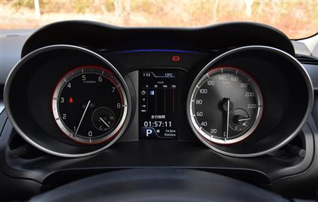 スポーティーな２眼メーター