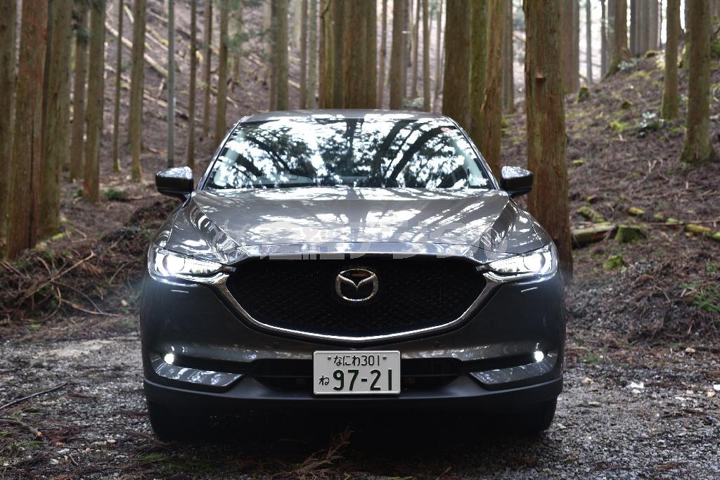 後ろからあおられたくない顔ですな。マツダ・ＣＸ－５