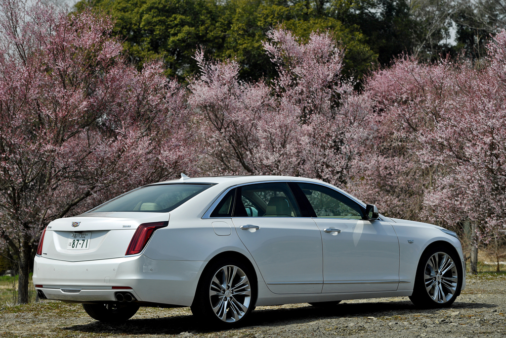桜とキャデラックの最高級セダン「ＣＴ６」