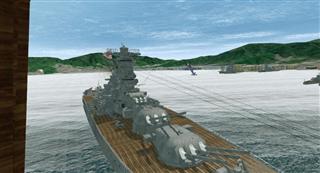広島県立福山工業高の生徒が制作した戦艦大和のＶＲ作品（同校提供）