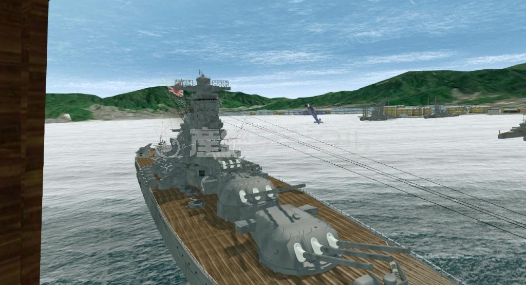 広島県立福山工業高の生徒が制作した戦艦大和のＶＲ作品（同校提供）