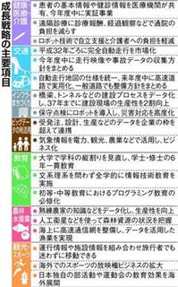 成長戦略の主要項目 成長戦略の主要項目