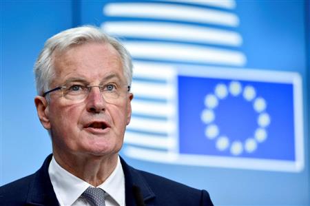 ＥＵの交渉責任者、バルニエ首席報道官＝９日、ベルギーのブリュッセル（ロイター）