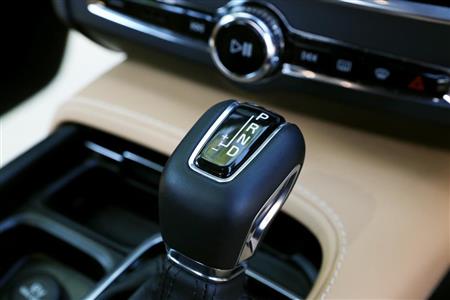 本革巻のシフトノブ