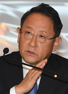 トヨタ自動車の豊田章男社長（佐藤徳昭撮影）