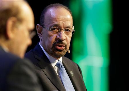 サウジアラビアのファリハ・エネルギー産業鉱物資源相＝７日、米テキサス州（ＡＰ）