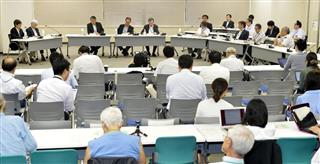 柏崎刈羽原発６、７号機の審査書案の取りまとめに向けた議論を始めた原子力規制委の定例会合＝６日午前、東京都港区