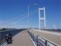 今治を出発して最初に迎える来島海峡大橋