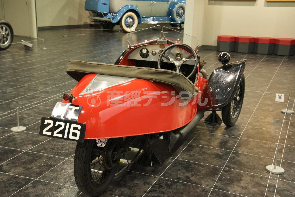 …３輪でした。モーガン・エアロ（１９２２年・英）。トヨタ博物館