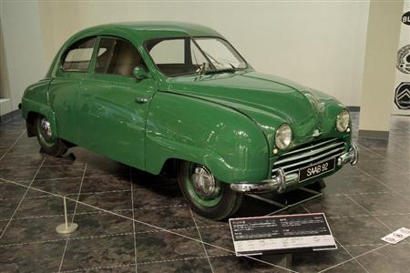 サーブ・９２型（１９５１年・スウェーデン）。トヨタ博物館