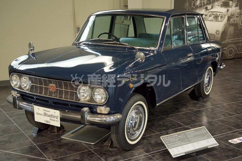 ダットサン・ブルーバード４１１型（１９６５年・日）。トヨタ博物館