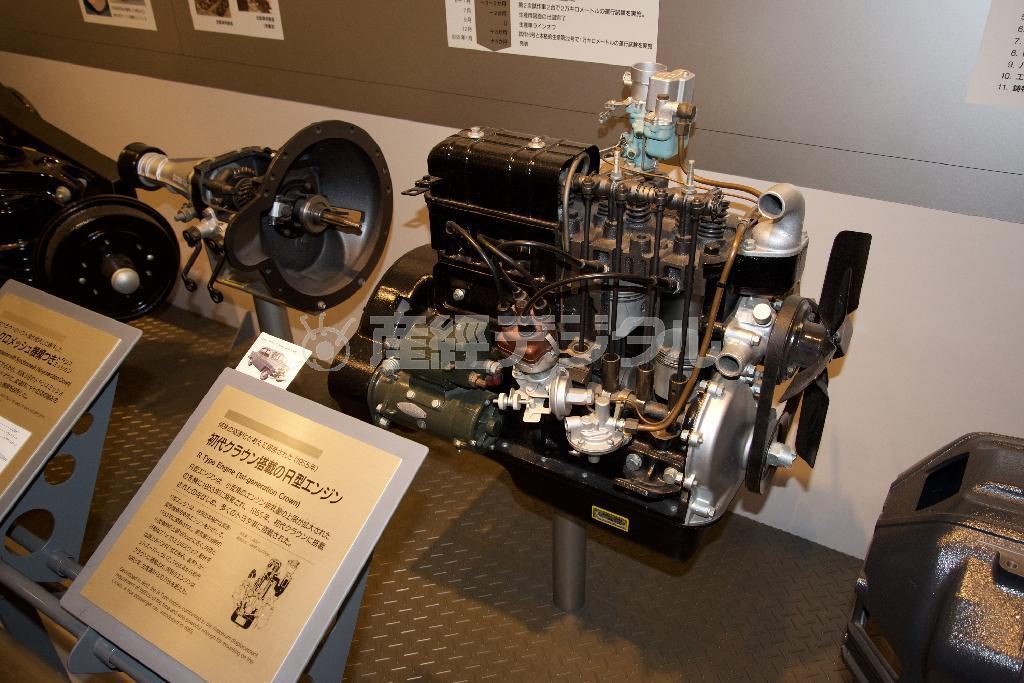 初代クラウンに搭載したＲ型エンジン。トヨタ産業技術記念館