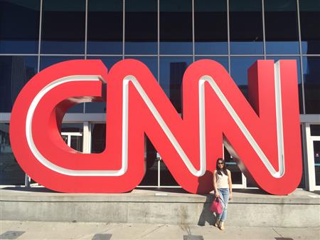 佐藤さん。アメリカのアトランタでＣＮＮを見学
