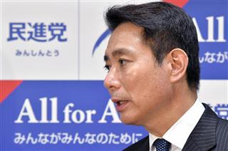 前原誠司氏＝２８日午後、東京・永田町の民進党本部（酒巻俊介撮影）