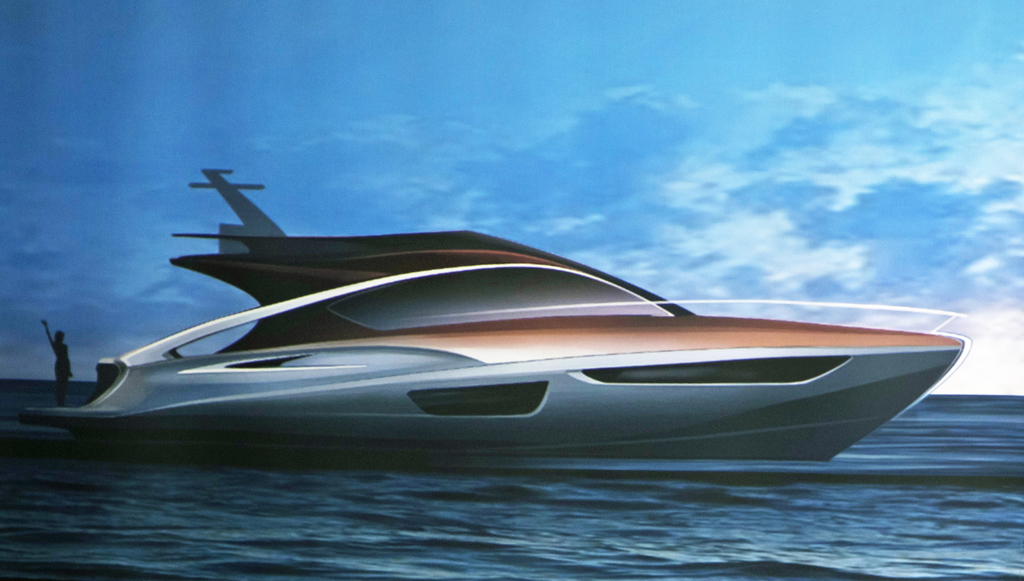 市販に向けてレクサスが開発を進める６０フィートクラスのボート（イメージ画像）