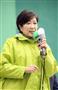 東京都内で支持を訴える希望の党の小池百合子代表（春名中撮影）