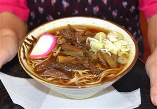 栃木県日光市内で提供されているチタケそば