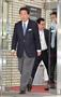 開票から一夜明け、連合会館を訪れた立憲民主党の枝野幸男代表＝２３日午前、東京都千代田区（宮崎瑞穂撮影）