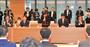 両院議員懇談会で挨拶を終え一礼する希望の党の小池百合子代表（奥前列中央）＝２５日午後、東京・永田町の衆院第一議員会館（斎藤良雄撮影）