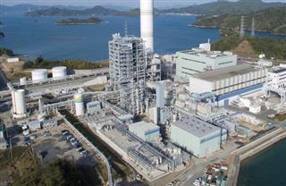 大崎クールジェンプロジェクト実証設備の全景＝広島県大崎上島町