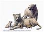 絶滅したホラアナライオンの復元図（研究チーム提供）