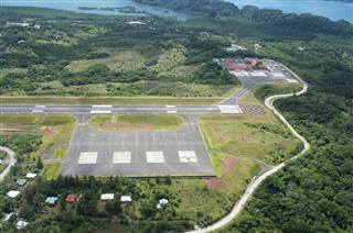 日本空港ビルデングと双日が運営に参画する現在のパラオ国際空港（双日提供）