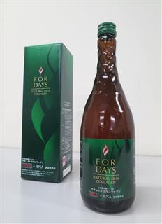 「フォーデイズ」が虚偽の効能をうたってマルチ商法の勧誘につかった清涼飲料水＝２４日午後、消費者庁