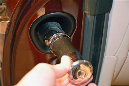 ドアを開けると傘が格納されていた