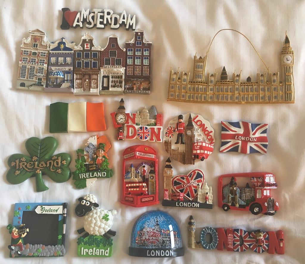 瀬尾さんが旅先で集めているマグネットの一部