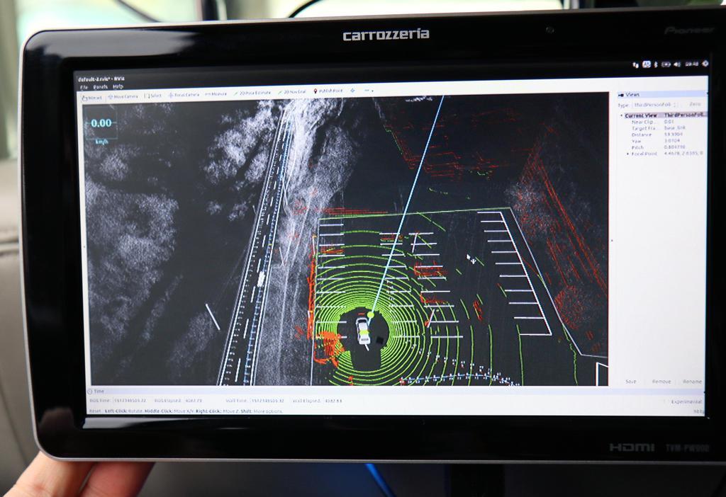 自動運転用の３次元の地図＝４日、徳島県三好市