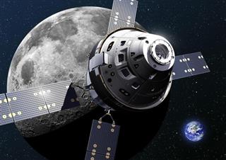 ＮＡＳＡが開発中の次世代有人宇宙船「オリオン」の想像図（ロッキードマーチン提供）