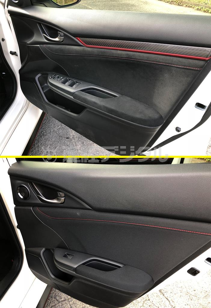 前（上）後（下）のドア内張。ホンダ・シビックＴＹＰＥＲ