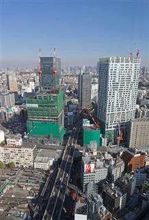 国際競争力の強化を見据えた再開発が進む渋谷駅周辺＝東京・渋谷区