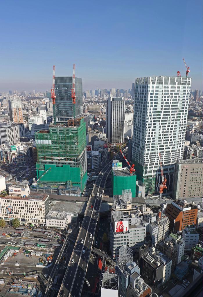 国際競争力の強化を見据えた再開発が進む渋谷駅周辺＝東京・渋谷区