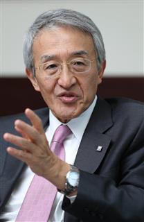 東京海上ＨＤの永野毅社長＝東京都千代田区（飯田英男撮影）