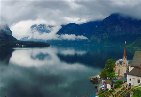 オーストリアの湖畔の町、ハルシュタット