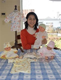 低出生体重児の肌着の普及に取り組む吉川由美子さん