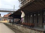 ヴィルニュス駅構内にある巨大なアート作品