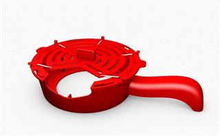 日清食品のカップ焼きそば「Ｕ．Ｆ．Ｏ．」の裏ふたのキャベツをたたき落とす機器の｢キャベバンバン」